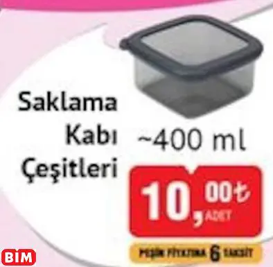 SAKLAMA KABI ÇEŞİTLERİ ~400 ML